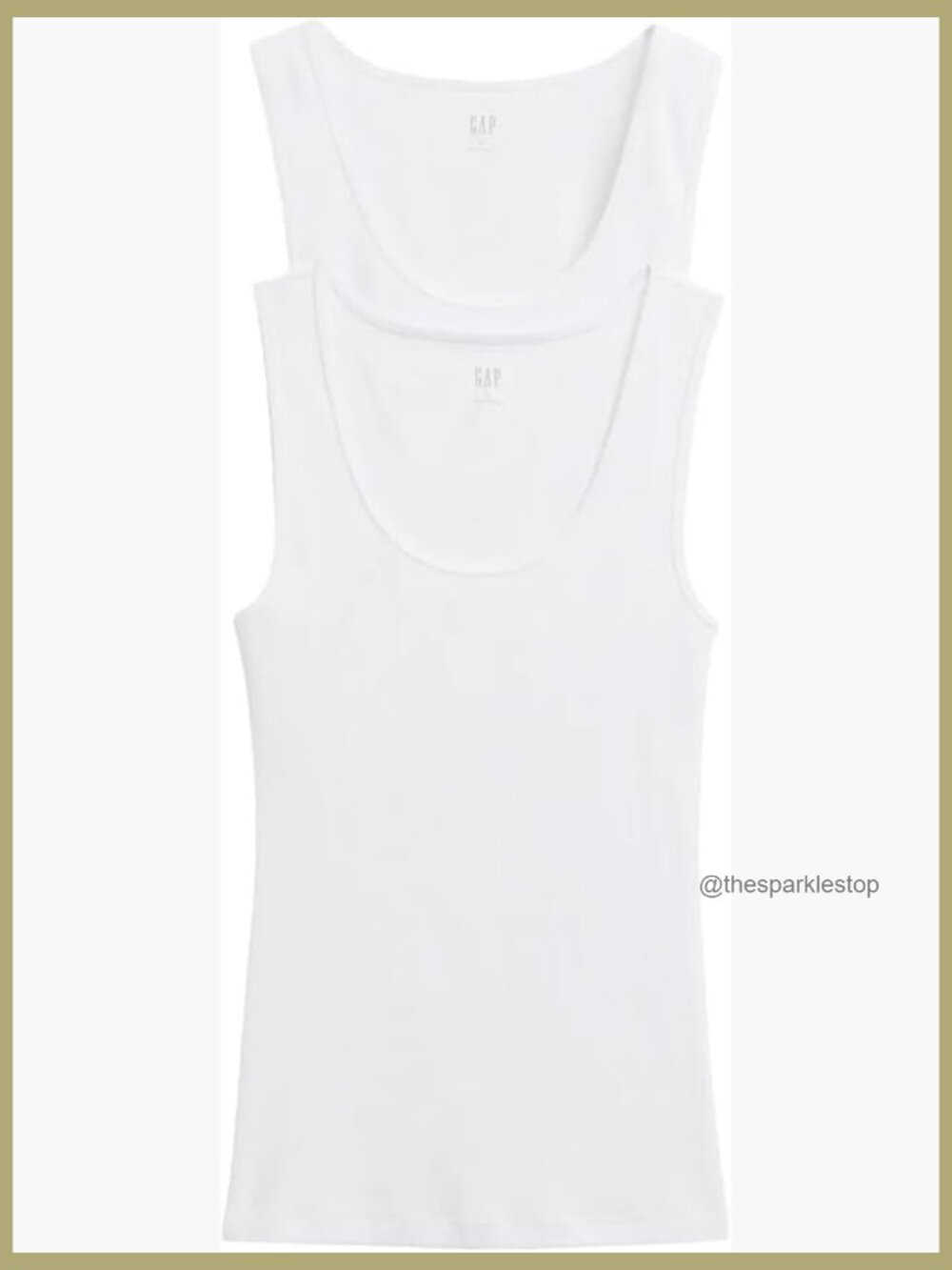 2-Pack Ribbed Tank Top - Cotton Blend, Sleeveless, Crew Neck